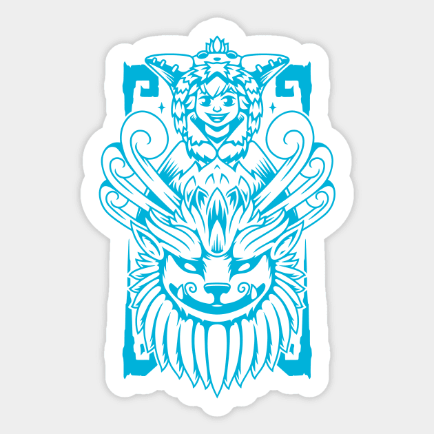 Boy & Yeti Sticker by Alundrart